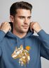 Hoodie Herren Fashion Polygon Print Luchs Wald Tiere Outdoor Motiv Aufdruck Streetstyle Neverless®preview