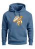 Hoodie Herren Fashion Polygon Print Luchs Wald Tiere Outdoor Motiv Aufdruck Streetstyle Neverless®preview