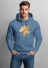 Hoodie Herren Fashion Polygon Print Luchs Wald Tiere Outdoor Motiv Aufdruck Streetstyle Neverless®preview