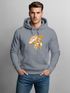 Hoodie Herren Fashion Polygon Print Luchs Wald Tiere Outdoor Motiv Aufdruck Streetstyle Neverless®preview