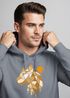 Hoodie Herren Fashion Polygon Print Luchs Wald Tiere Outdoor Motiv Aufdruck Streetstyle Neverless®preview