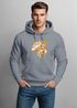 Hoodie Herren Fashion Polygon Print Luchs Wald Tiere Outdoor Motiv Aufdruck Streetstyle Neverless®preview