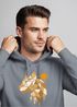 Hoodie Herren Fashion Polygon Print Luchs Wald Tiere Outdoor Motiv Aufdruck Streetstyle Neverless®preview