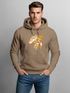 Hoodie Herren Fashion Polygon Print Luchs Wald Tiere Outdoor Motiv Aufdruck Streetstyle Neverless®preview