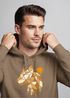 Hoodie Herren Fashion Polygon Print Luchs Wald Tiere Outdoor Motiv Aufdruck Streetstyle Neverless®preview