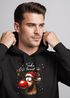 Hoodie Herren Frohe Weihnachten Rentier Rudolf Weihnachtspullover Männer Kapuzen-Pullover Moonworks®preview
