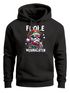 Hoodie Herren Frohe Weihnachten Santa Biker Aufdruck Kapuzen-Pullover Weihnachtspullover Männer Moonworks®preview