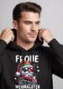 Hoodie Herren Frohe Weihnachten Santa Biker Aufdruck Kapuzen-Pullover Weihnachtspullover Männer Moonworks®preview