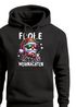 Hoodie Herren Frohe Weihnachten Santa Biker Aufdruck Kapuzen-Pullover Weihnachtspullover Männer Moonworks®preview