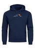 Hoodie Herren Frontprint Line-Art Berge Wandern Natur Outdoor Fashion Kapuzen-Pullover Männer Neverless®preview