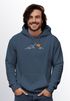 Hoodie Herren Frontprint Line-Art Berge Wandern Natur Outdoor Fashion Kapuzen-Pullover Männer Neverless®preview