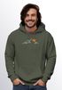 Hoodie Herren Frontprint Line-Art Berge Wandern Natur Outdoor Fashion Kapuzen-Pullover Männer Neverless®preview