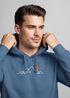 Hoodie Herren Frontprint Line-Art Berge Wandern Natur Outdoor Fashion Kapuzen-Pullover Männer Neverless®preview