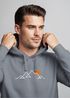Hoodie Herren Frontprint Line-Art Berge Wandern Natur Outdoor Fashion Kapuzen-Pullover Männer Neverless®preview