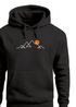 Hoodie Herren Frontprint Line-Art Berge Wandern Natur Outdoor Fashion Kapuzen-Pullover Männer Neverless®preview