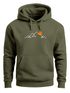 Hoodie Herren Frontprint Line-Art Berge Wandern Natur Outdoor Fashion Kapuzen-Pullover Männer Neverless®preview