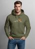 Hoodie Herren Frontprint Line-Art Berge Wandern Natur Outdoor Fashion Kapuzen-Pullover Männer Neverless®preview