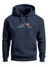 Hoodie Herren Frontprint Line-Art Berge Wandern Natur Outdoor Fashion Kapuzen-Pullover Männer Neverless®preview