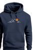 Hoodie Herren Frontprint Line-Art Berge Wandern Natur Outdoor Fashion Kapuzen-Pullover Männer Neverless®preview