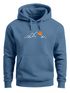 Hoodie Herren Frontprint Line-Art Berge Wandern Natur Outdoor Fashion Kapuzen-Pullover Männer Neverless®preview
