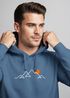 Hoodie Herren Frontprint Line-Art Berge Wandern Natur Outdoor Fashion Kapuzen-Pullover Männer Neverless®preview