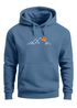 Hoodie Herren Frontprint Line-Art Berge Wandern Natur Outdoor Fashion Kapuzen-Pullover Männer Neverless®preview