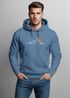 Hoodie Herren Frontprint Line-Art Berge Wandern Natur Outdoor Fashion Kapuzen-Pullover Männer Neverless®preview