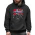 Hoodie Herren Frontprint Norwegen Flagge Berge Discover Aufdruck Outdoo rFashion Streetstyle Neverless®preview