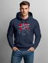 Hoodie Herren Frontprint Norwegen Flagge Berge Discover Aufdruck Outdoo rFashion Streetstyle Neverless®preview