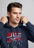 Hoodie Herren Frontprint Norwegen Flagge Berge Discover Aufdruck Outdoo rFashion Streetstyle Neverless®preview