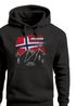 Hoodie Herren Frontprint Norwegen Flagge Berge Discover Aufdruck Outdoo rFashion Streetstyle Neverless®preview
