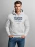 Hoodie Herren Frontprint Tokyo Japan Japanische Schriftzeichen Grafik Print Fashion Streetstyle Männer Neverless®preview