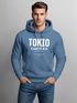Hoodie Herren Frontprint Tokyo Japan Japanische Schriftzeichen Grafik Print Fashion Streetstyle Männer Neverless®preview
