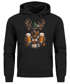 Hoodie Herren für das Oktoberfest Hirsch Maßkrüge Bier Trachtenlook Ersatz Tracht Pullover Volksfest Bierfest Outfit Spruch Lustig Moonworks®preview