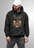 Hoodie Herren für das Oktoberfest Hirsch Maßkrüge Bier Trachtenlook Ersatz Tracht Pullover Volksfest Bierfest Outfit Spruch Lustig Moonworks®preview