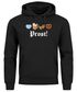 Hoodie Herren für das Oktoberfest Prost und Symbole Ersatz Tracht Pullover Volksfest Bierfest Outfit Spruch Lustig Moonworks®preview