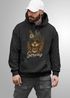 Hoodie Herren für das Oktoberfest Servus Löwe mit Trachtenhut Ersatz Tracht Pullover Volksfest Bierfest Outfit Spruch Lustig Moonworks®preview