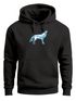 Hoodie Herren Geometrie Polygon Tiere Print Aufdruck Wolf Motiv Kapuzen-Pullover Männer Fashion Streetstyle Neverless®preview