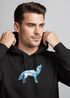 Hoodie Herren Geometrie Polygon Tiere Print Aufdruck Wolf Motiv Kapuzen-Pullover Männer Fashion Streetstyle Neverless®preview