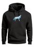 Hoodie Herren Geometrie Polygon Tiere Print Aufdruck Wolf Motiv Kapuzen-Pullover Männer Fashion Streetstyle Neverless®preview
