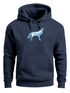 Hoodie Herren Geometrie Polygon Tiere Print Aufdruck Wolf Motiv Kapuzen-Pullover Männer Fashion Streetstyle Neverless®preview