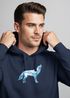 Hoodie Herren Geometrie Polygon Tiere Print Aufdruck Wolf Motiv Kapuzen-Pullover Männer Fashion Streetstyle Neverless®preview