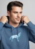 Hoodie Herren Geometrie Polygon Tiere Print Aufdruck Wolf Motiv Kapuzen-Pullover Männer Fashion Streetstyle Neverless®preview