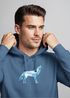 Hoodie Herren Geometrie Polygon Tiere Print Aufdruck Wolf Motiv Kapuzen-Pullover Männer Fashion Streetstyle Neverless®preview