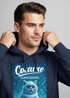 Hoodie Herren Grafik Print Katze Winter Schnee Printshirt Lustig Sarkasmus Kapuzen-Pullover Männer Fashion Streetstyle Neverless®preview