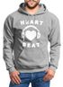 Hoodie Herren Heart Beat Herz Kopfhörer Musik Techno Kapuzen-Pullover Moonworks®preview