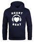 Hoodie Herren Heart Beat Herz Kopfhörer Musik Techno Kapuzen-Pullover Moonworks®preview