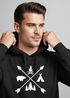 Hoodie Herren Hipster Cross Wandern Camping Abenteuer Adventure Kapuzen-Pullover Männer Neverless®preview