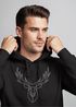 Hoodie Herren Hirsch Polygon Geweih Geometrisch Formen Kapuzenpullover Neverlesspreview