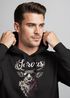 Hoodie Herren Hirsch Schriftzug Servus Bayern Dialekt Volksfest Bierfest Tracht Modern Männer Fashion Neverless®preview